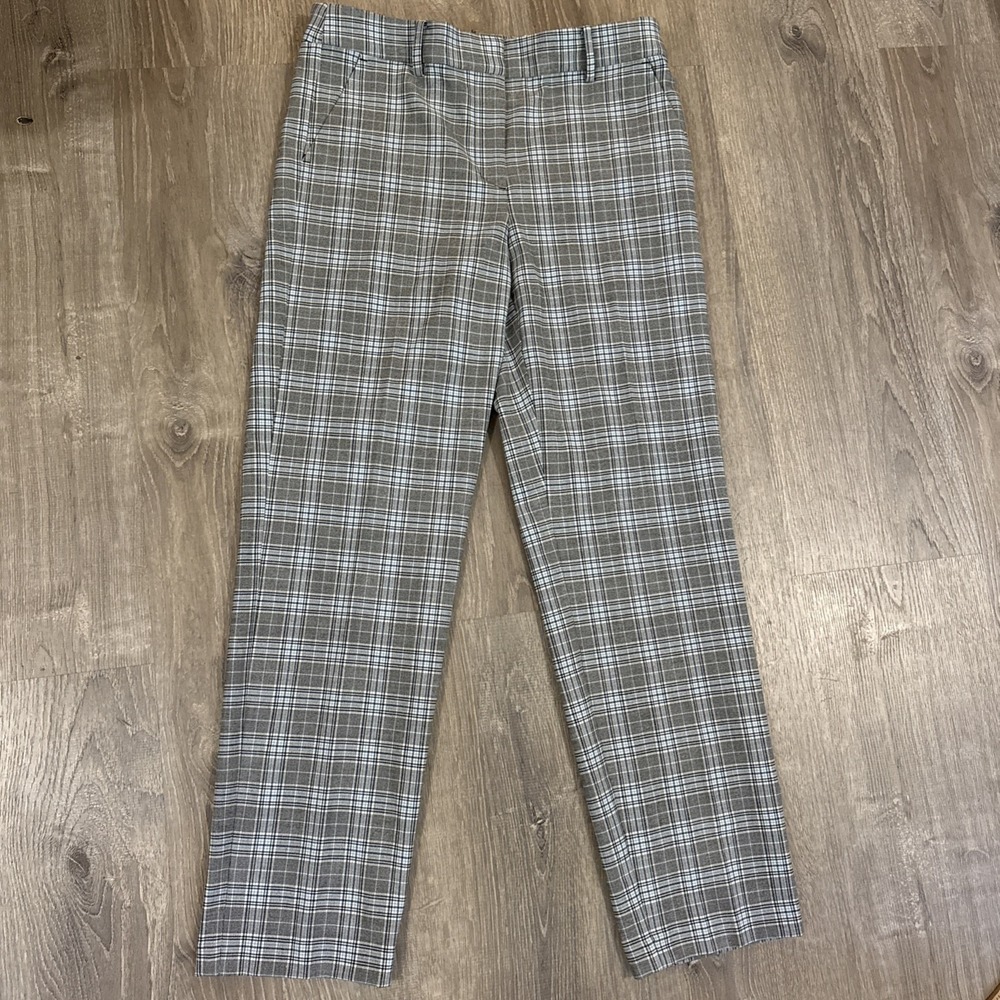 Loft The Riviera Slim plaid pants 6 Tall Work Career Trousers NWT